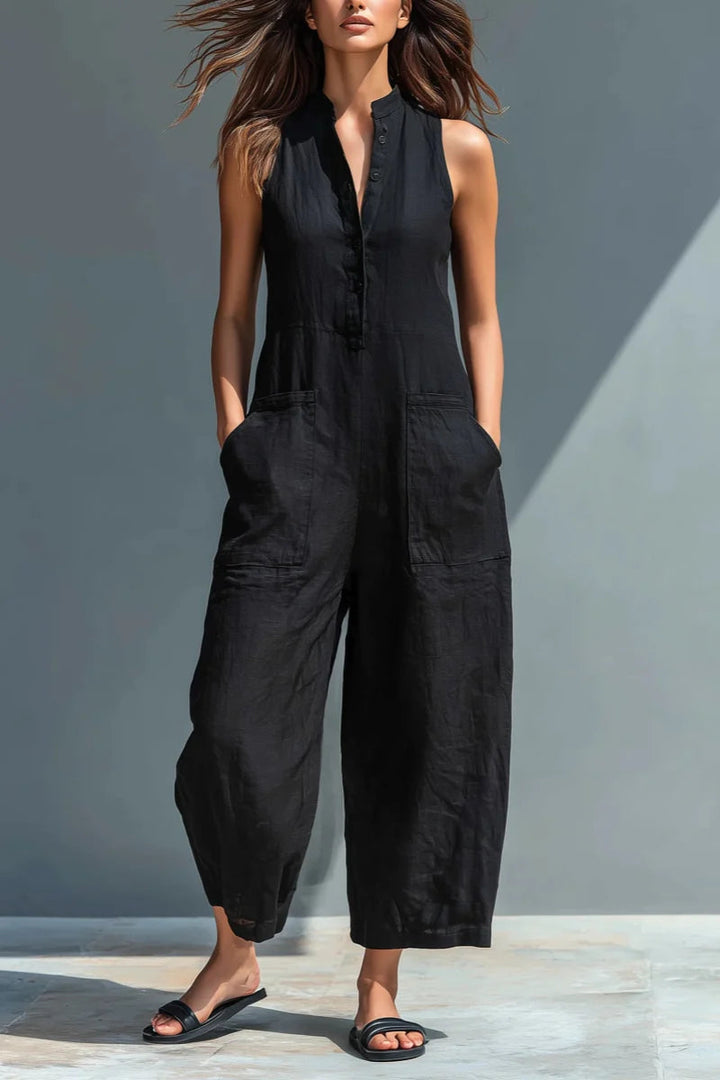 Capri Linen Jumpsuit