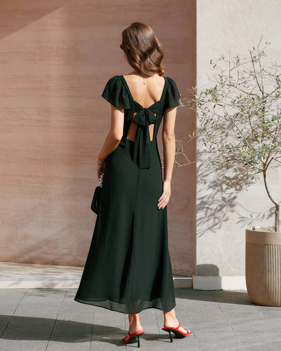 Ruby Red Sweetheart Maxi Dress — Elegant & Flowy