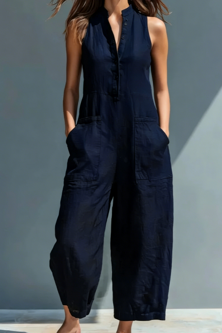 Capri Linen Jumpsuit