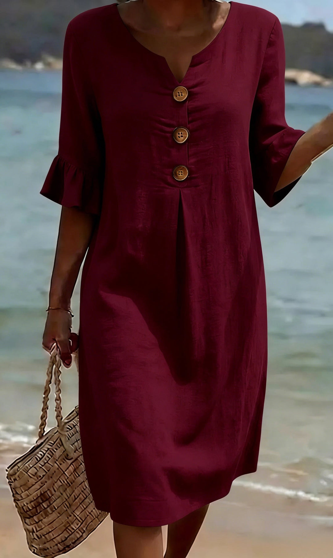 Maya™ | Casual Button Front Dress