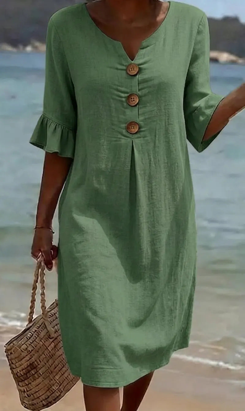 Maya™ | Casual Button Front Dress