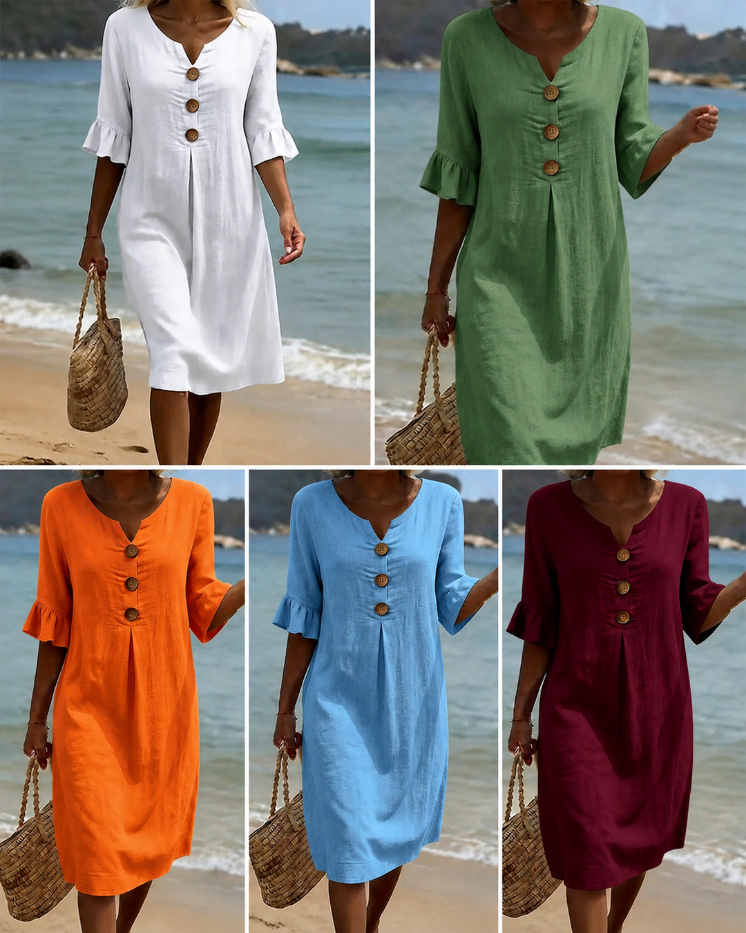 Maya™ | Casual Button Front Dress