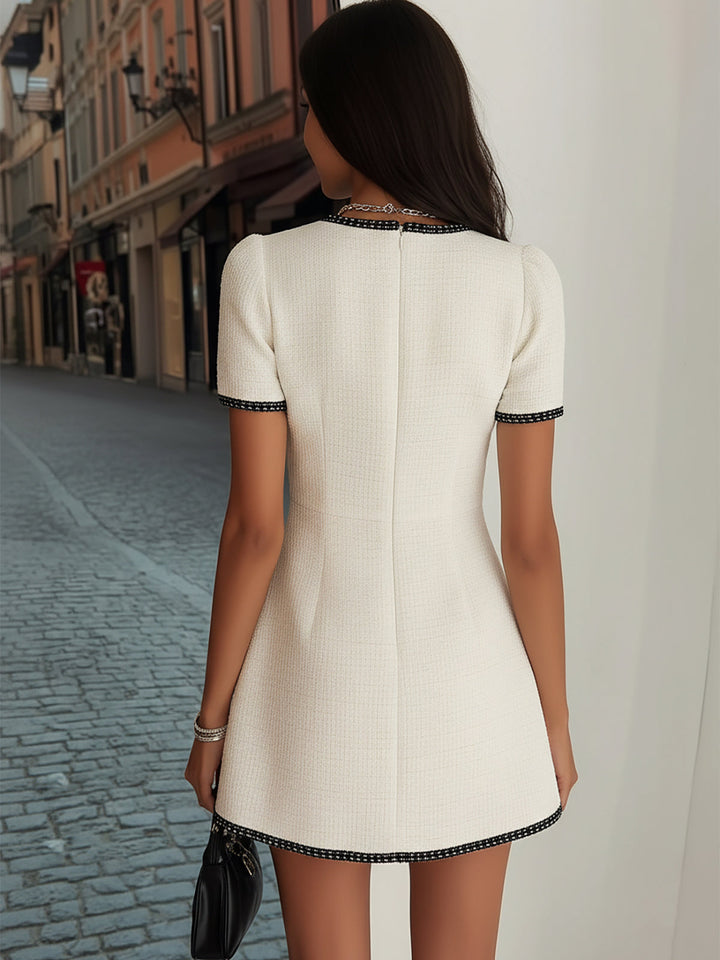 Camille Contrast Tweed Dress