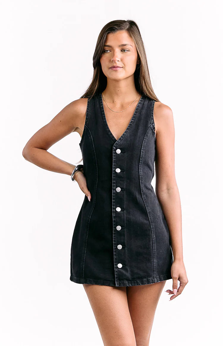 Isla Structured Waist Denim Mini