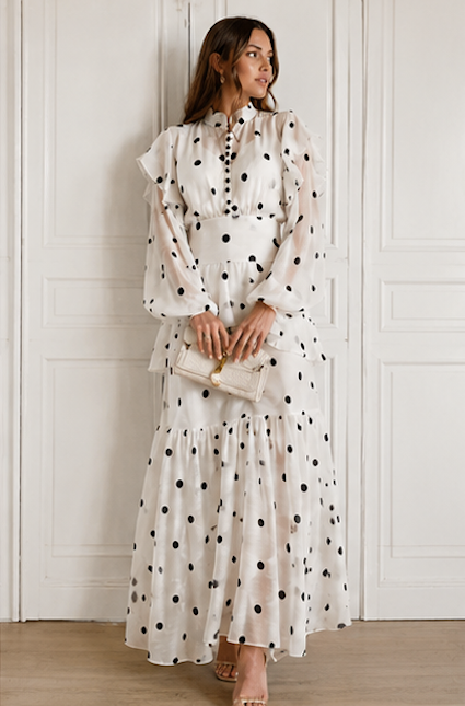 Isabelle Polka Dot Maxi Dress