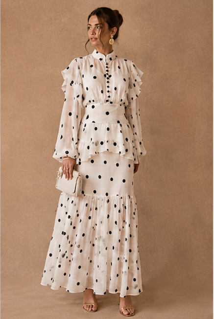 Isabelle Polka Dot Maxi Dress