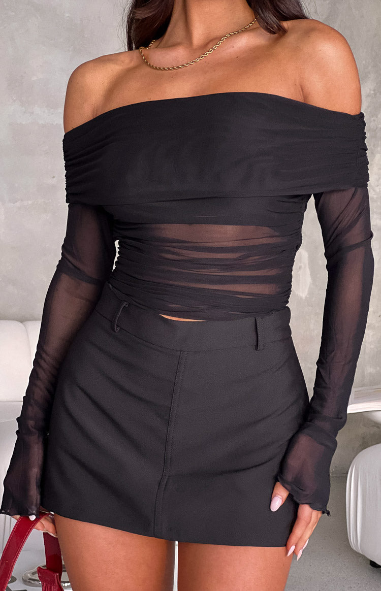 Midnight Off Shoulder Top