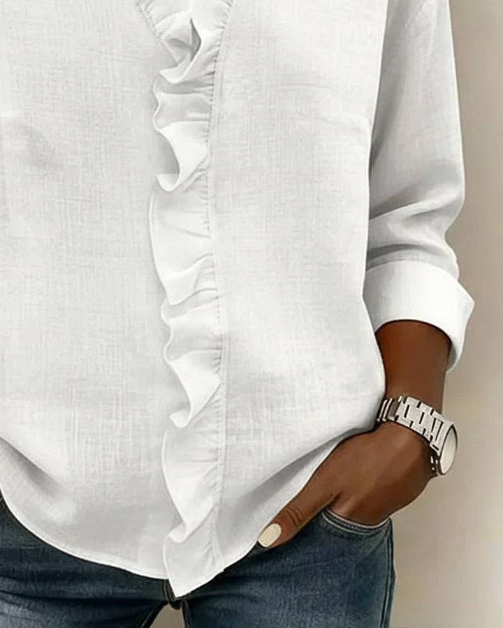 Amelia | Feminine V-Neck Blouse