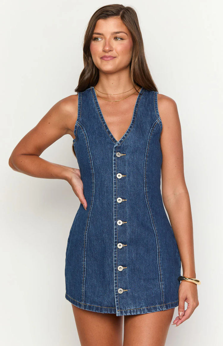 Isla Structured Waist Denim Mini