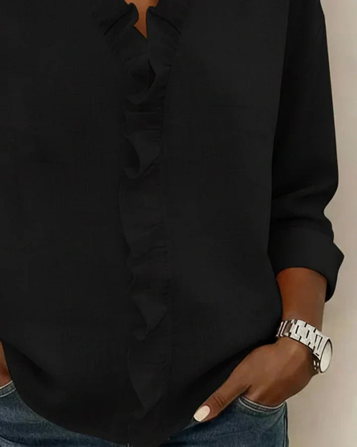 Amelia | Feminine V-Neck Blouse