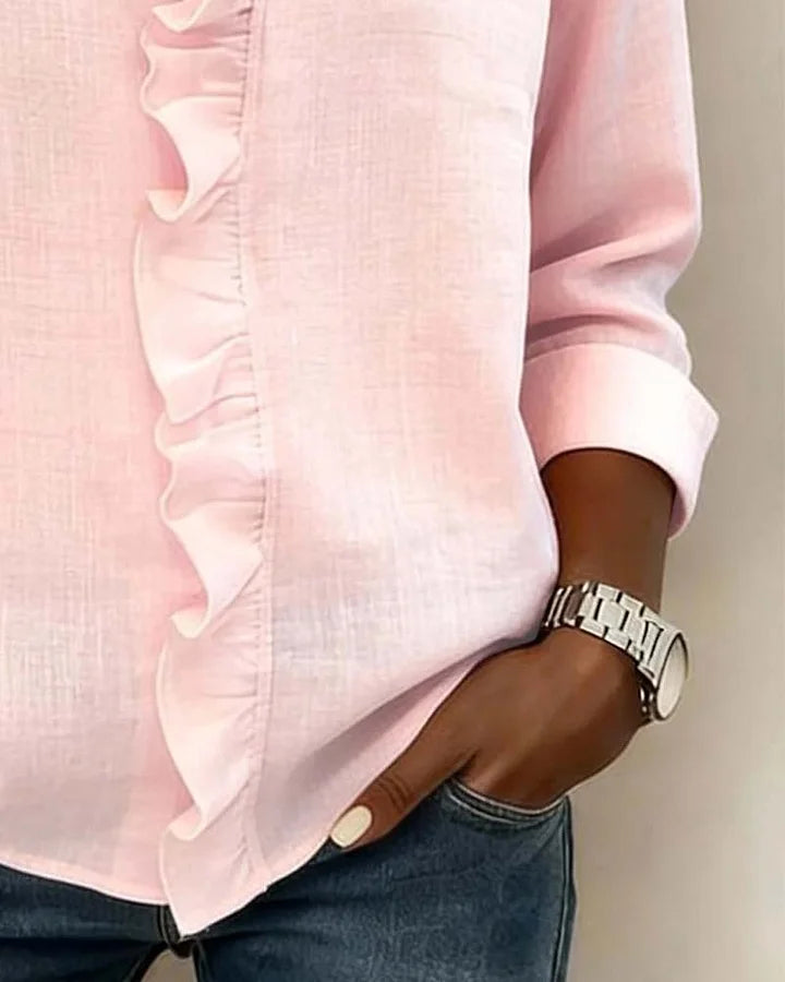 Amelia | Feminine V-Neck Blouse