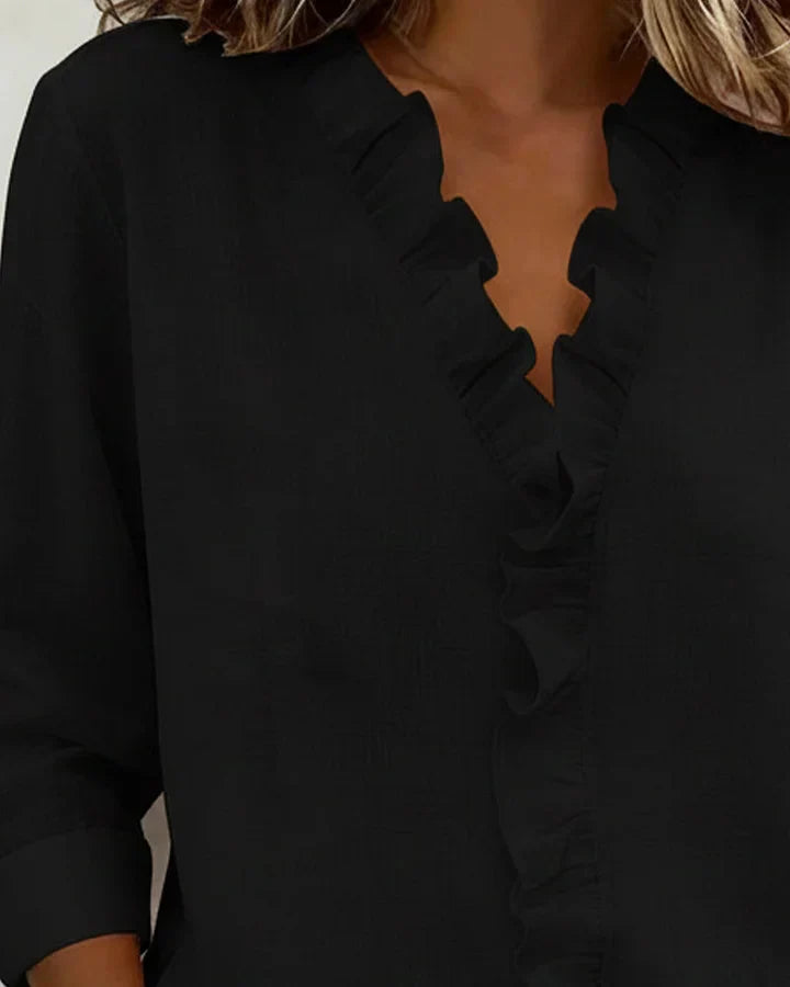 Amelia | Feminine V-Neck Blouse