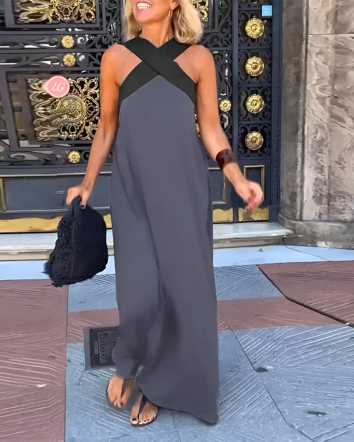Sophia Cross Maxi Dress