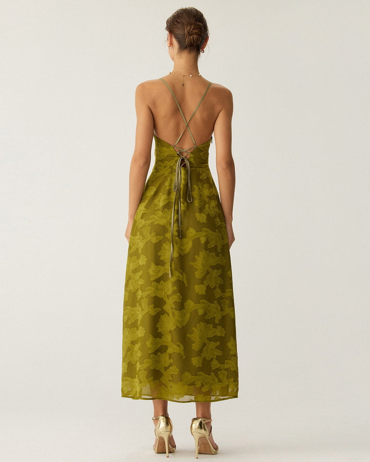 Secret Garden Backless Maxi Dress — Effortless Elegance